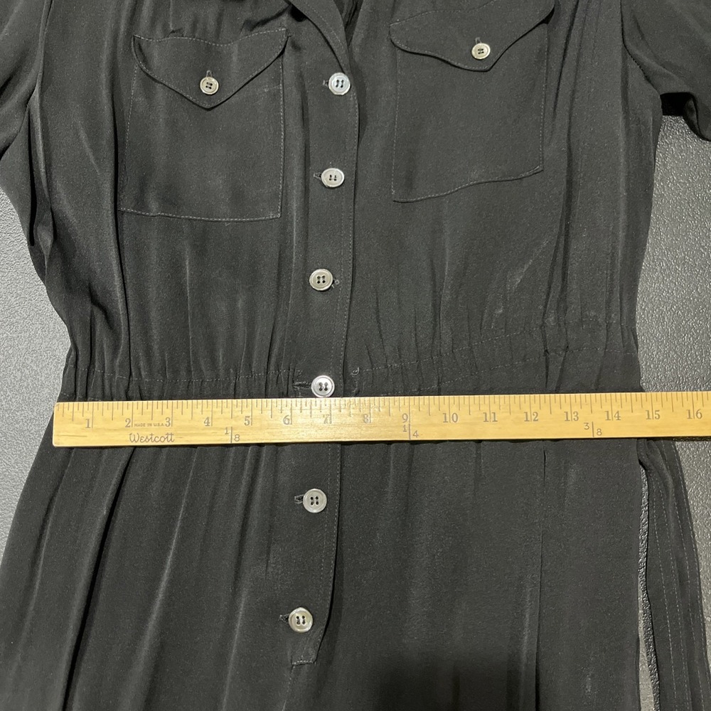 Liz Claiborne Womens Vtg Jumpsuit Sz 6 Black Button Belted Retro Western Grunge - Picture 5 of 7